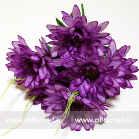 искусственные цветы ромашка цвета фиолетовый 7