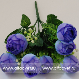 искусственные цветы тюльпаны цвета синий 12