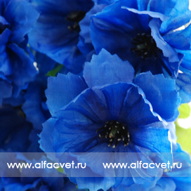 искусственные цветы васильки цвета синий 12