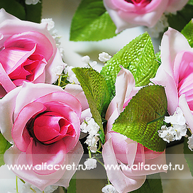 искусственные цветы сердце свадебное цвета розовый 5